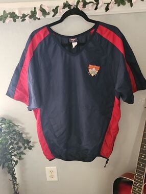 Unbranded Men's Navy & Red Lightweight Shirt Jacket